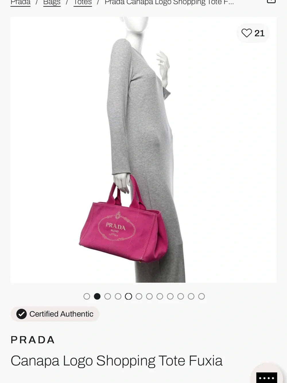 Prada Canapa Logo Shopping Tote